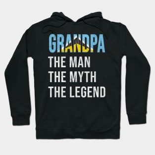 Grand Father St Lucian Grandpa The Man The Myth The Legend - Gift for St Lucian Dad With Roots From  St Lucia Hoodie